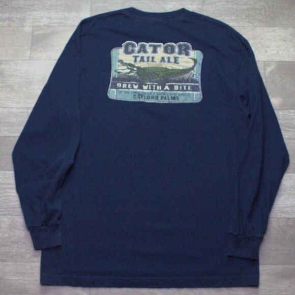 Gator Tail Ale Gaylor Palms Graphic Long Sleeve Cotton Crewneck T Shirt Large - Picture 5 of 5